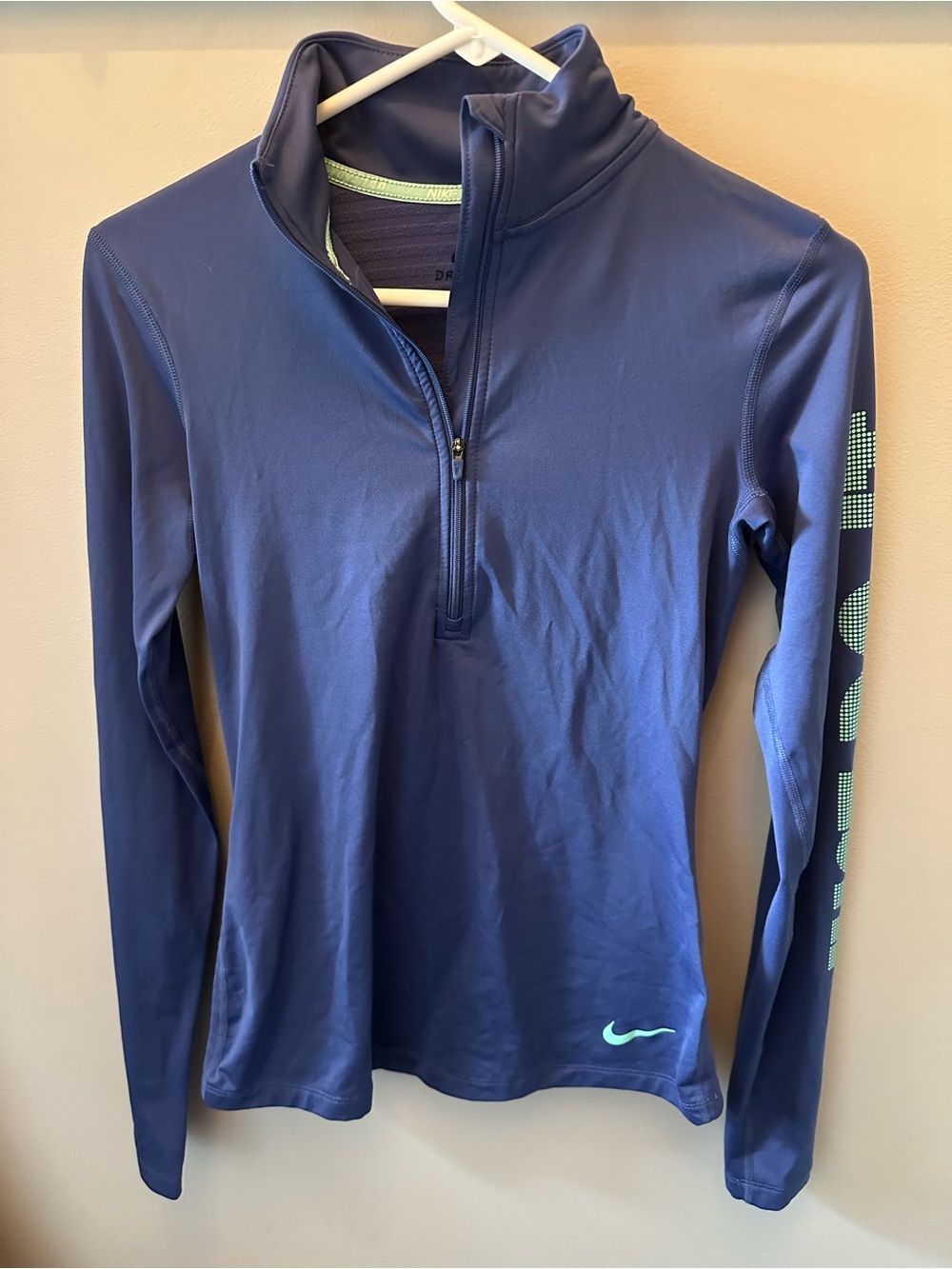 Women’s Nike Pro Indigo Long-Sleeve Half-Zip with Mint Accents